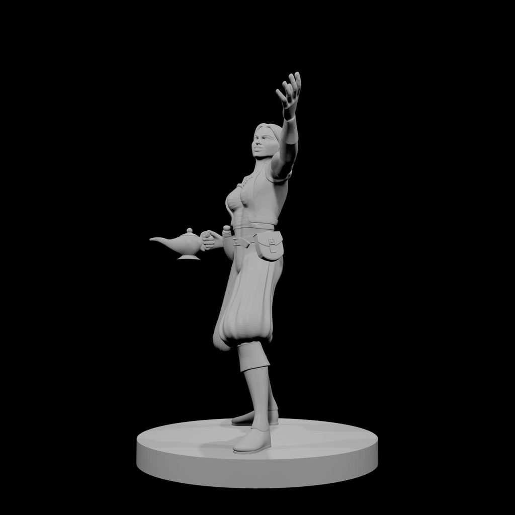 Human Female Warlock of the Genie