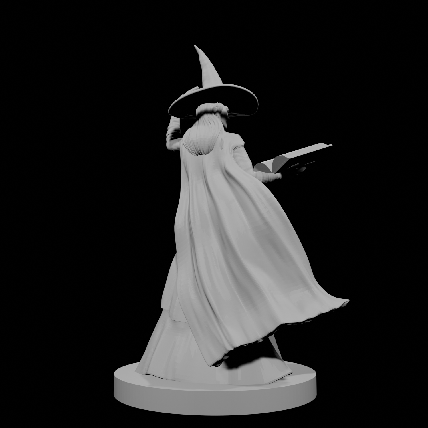 Human Female Wizard with Spellbook