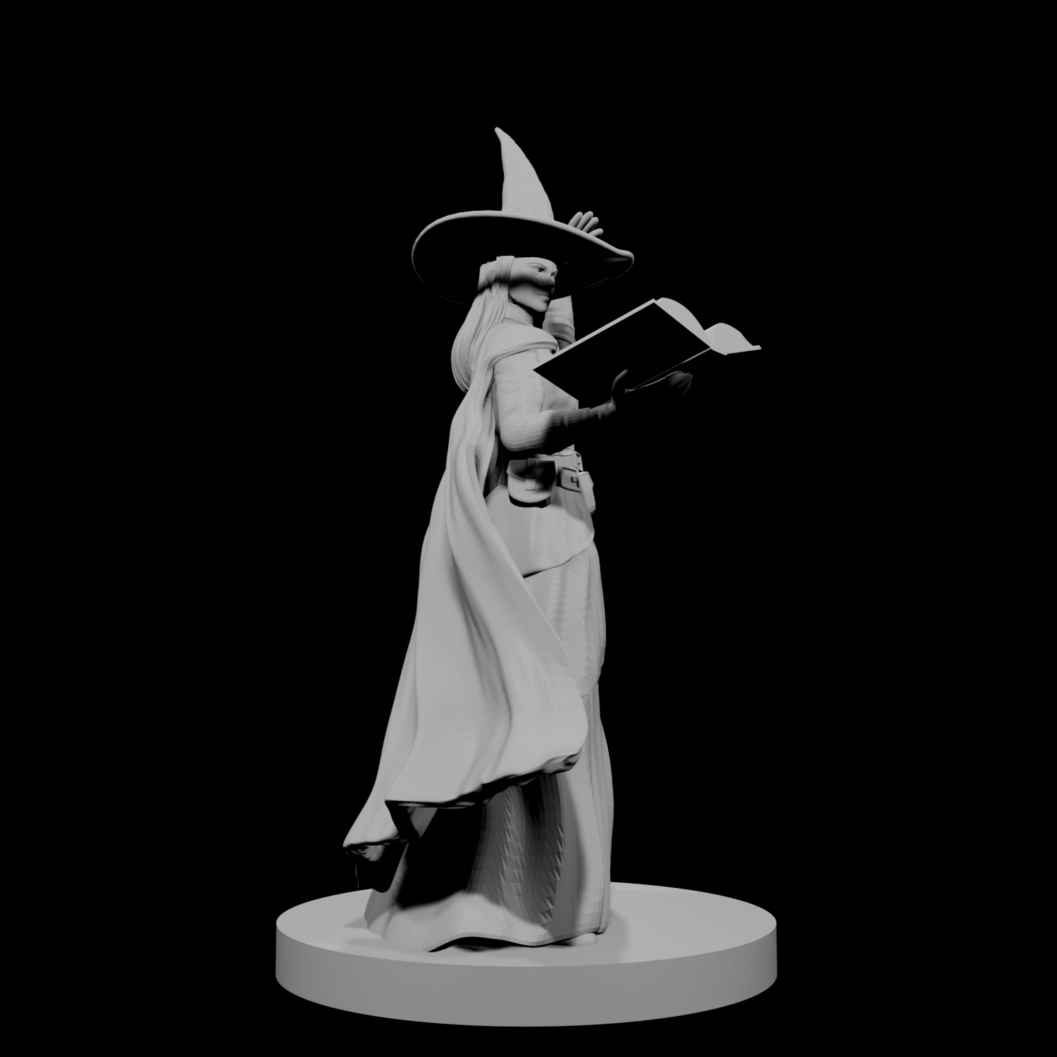 Human Female Wizard with Spellbook
