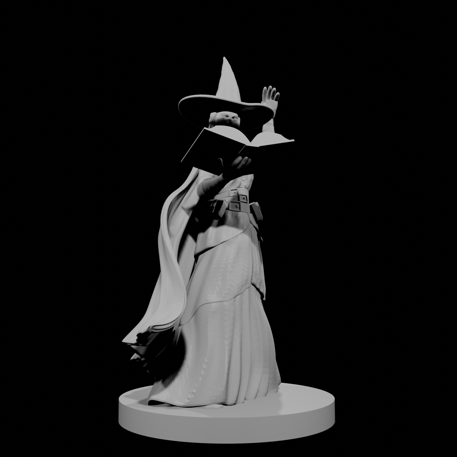 Human Female Wizard with Spellbook