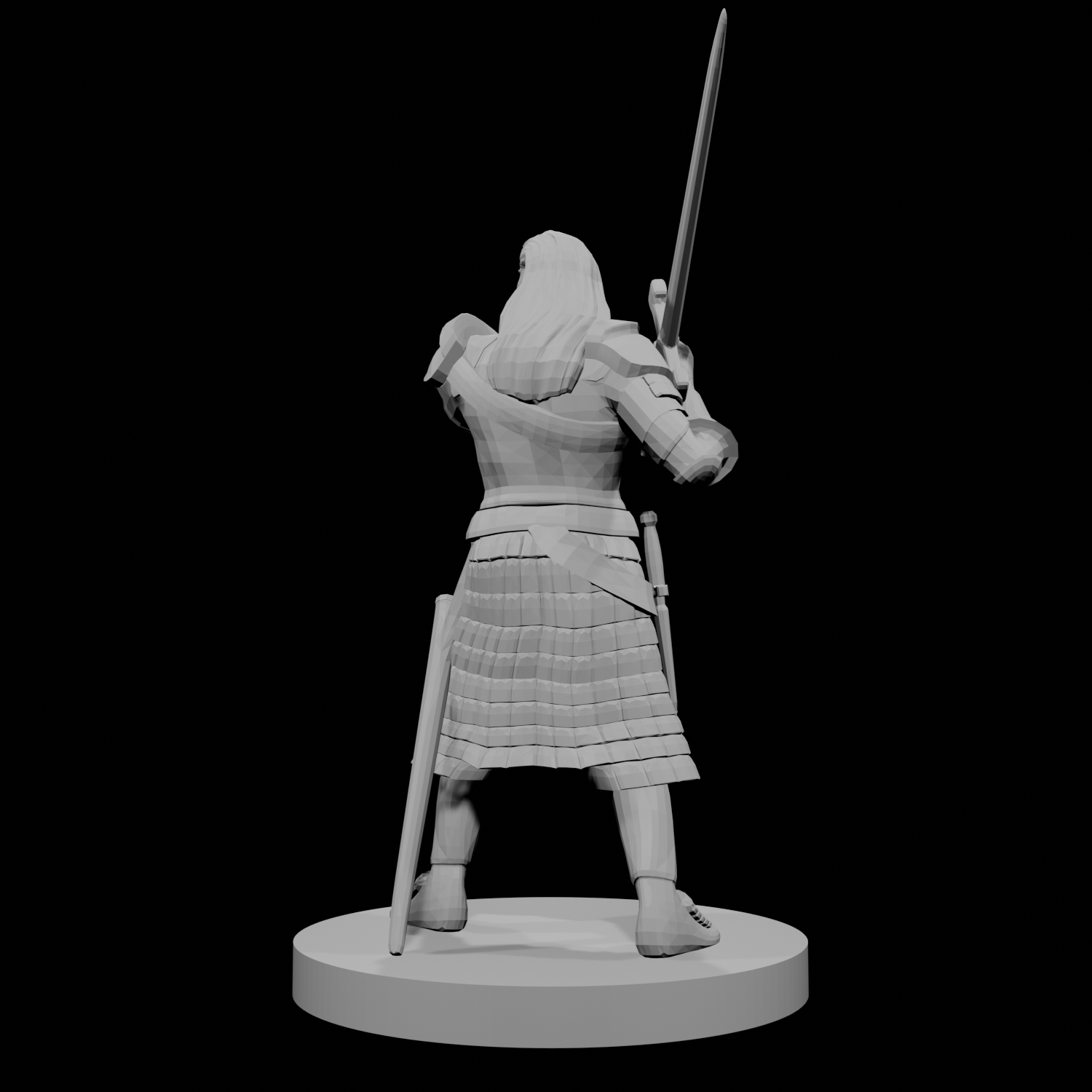 Human Fighter Swinging Sword