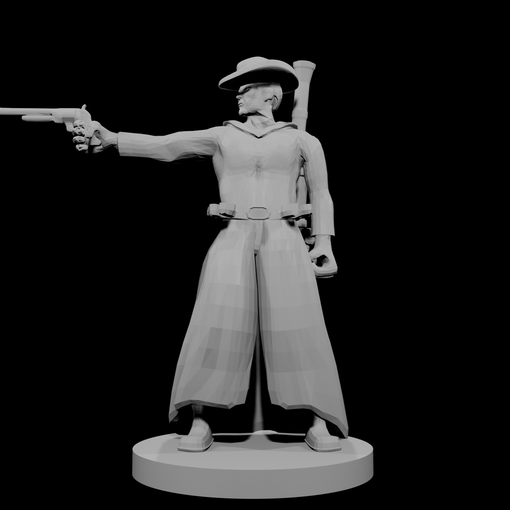 Human Gunslinger One Pistol Male
