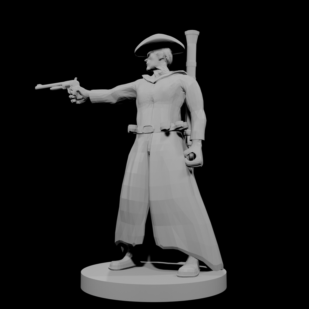 Human Gunslinger One Pistol Male