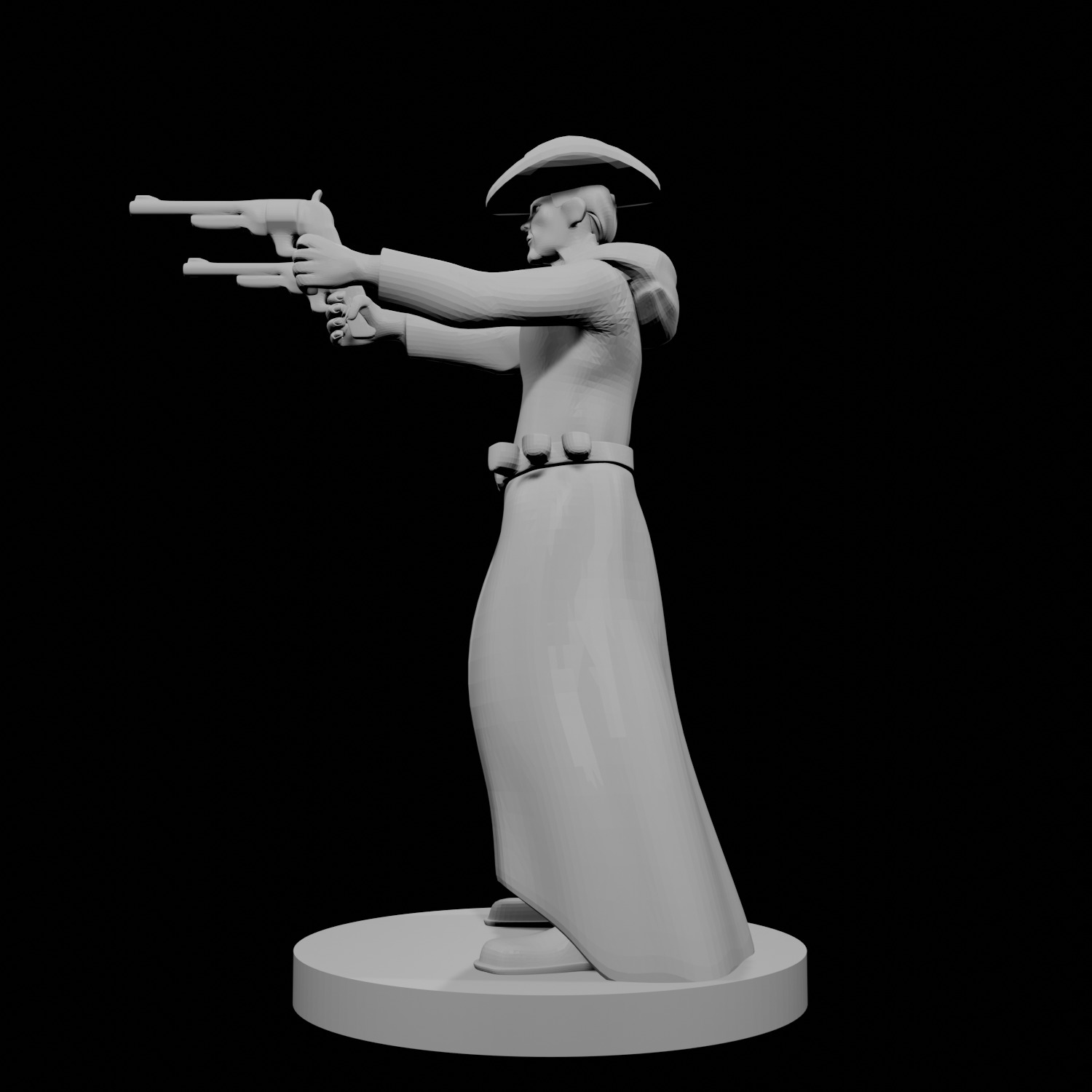 Human Gunslinger two Pistols Male