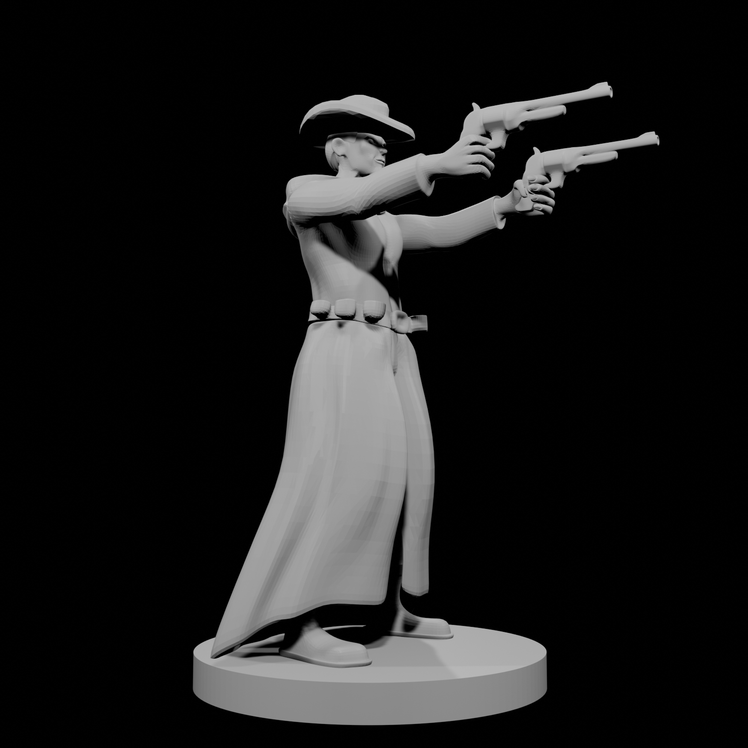 Human Gunslinger two Pistols Male
