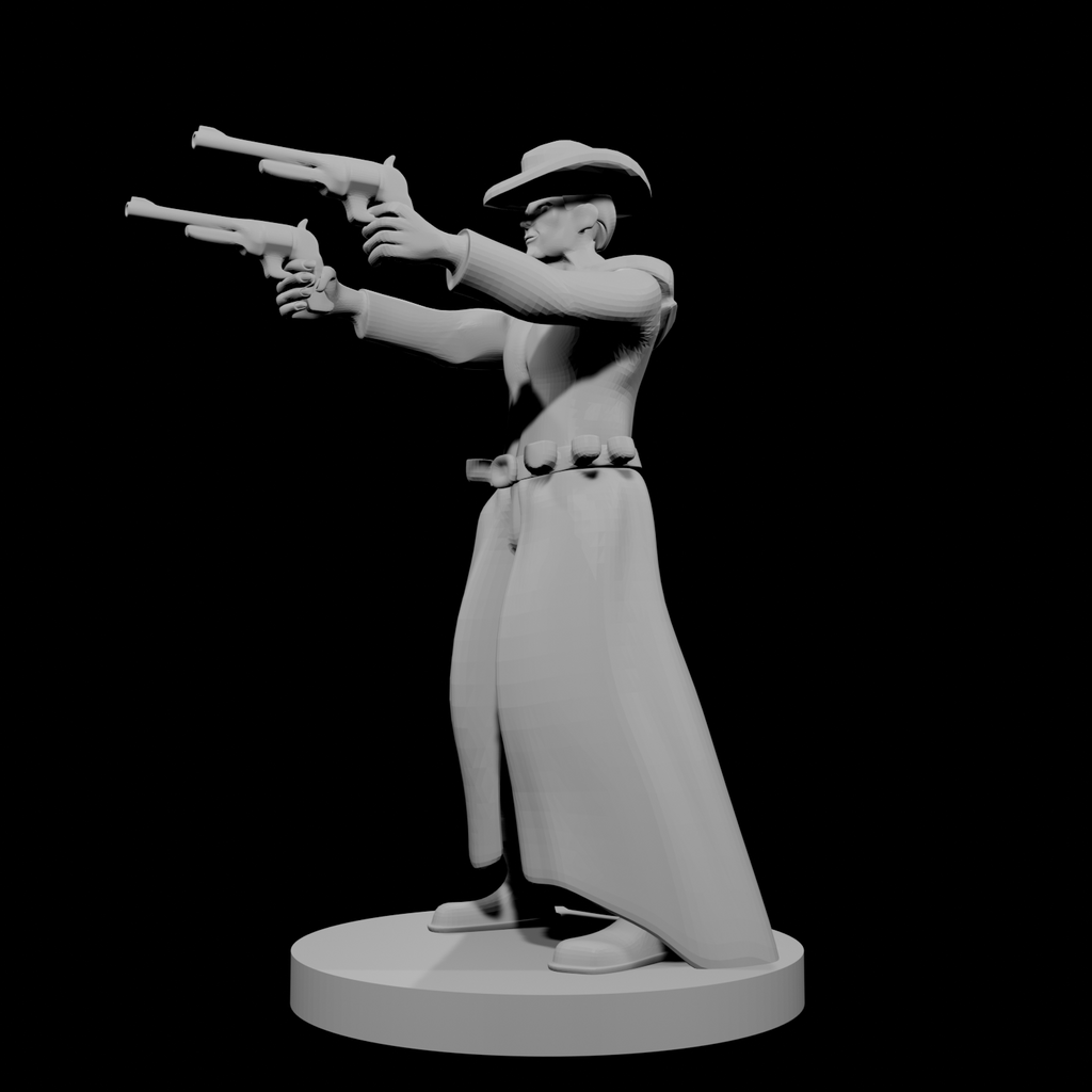 Human Gunslinger two Pistols Male