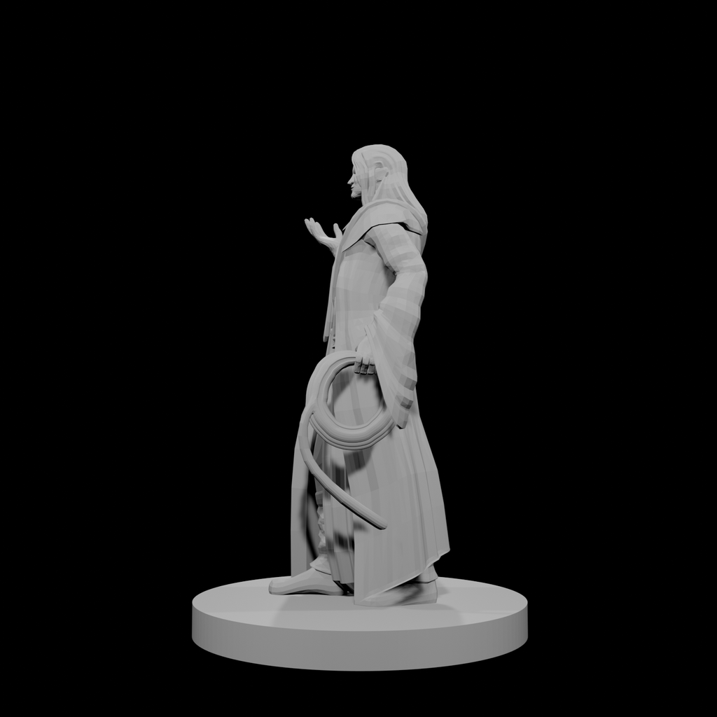 Human Magic Cleric with Whip