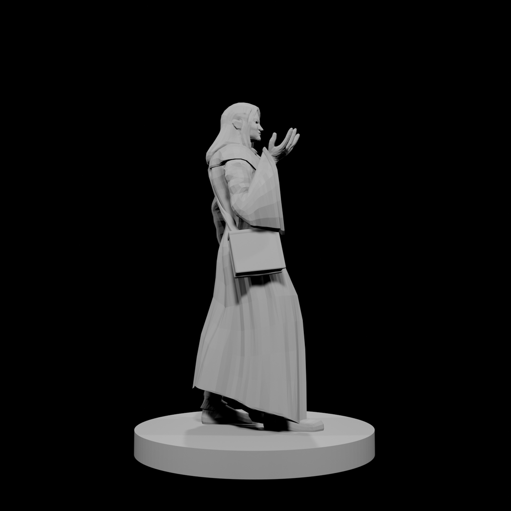 Human Magic Cleric with Whip