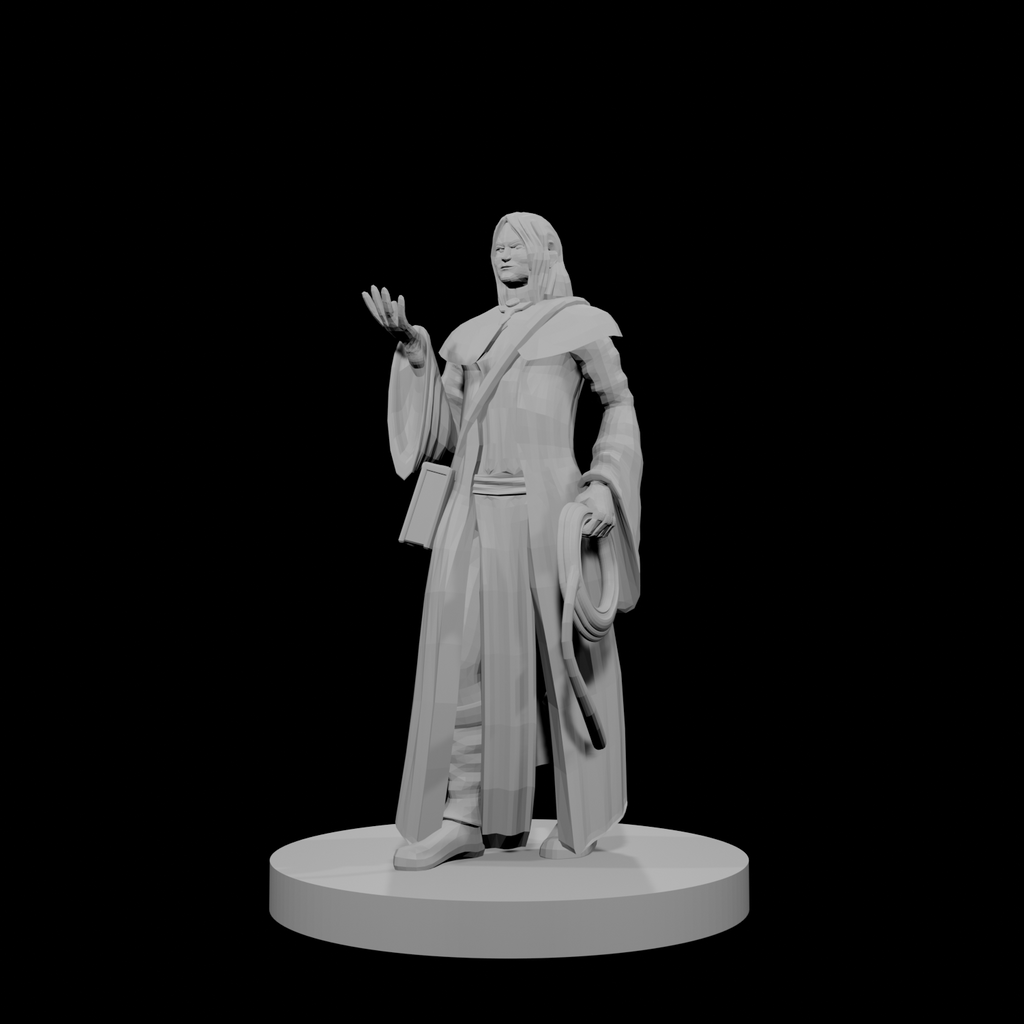Human Magic Cleric with Whip