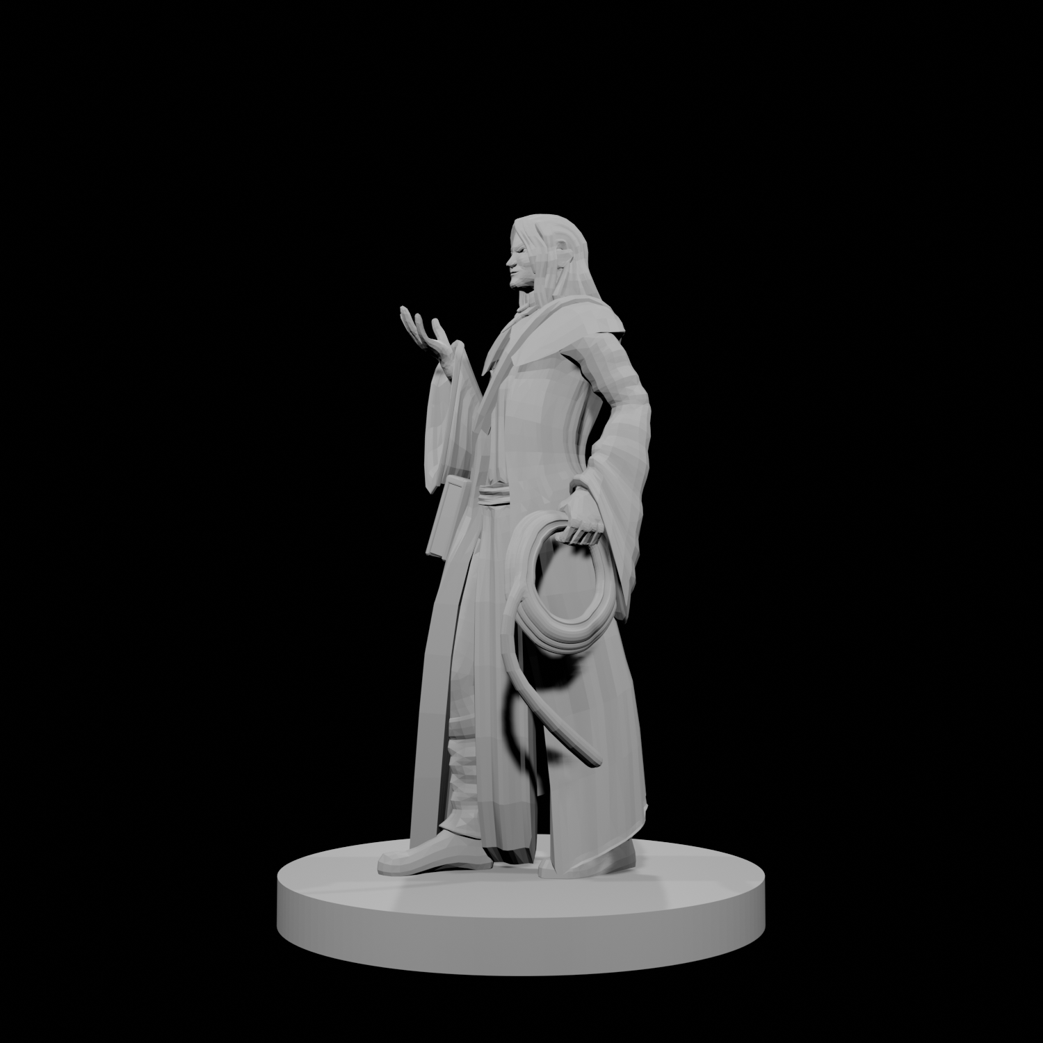 Human Magic Cleric with Whip