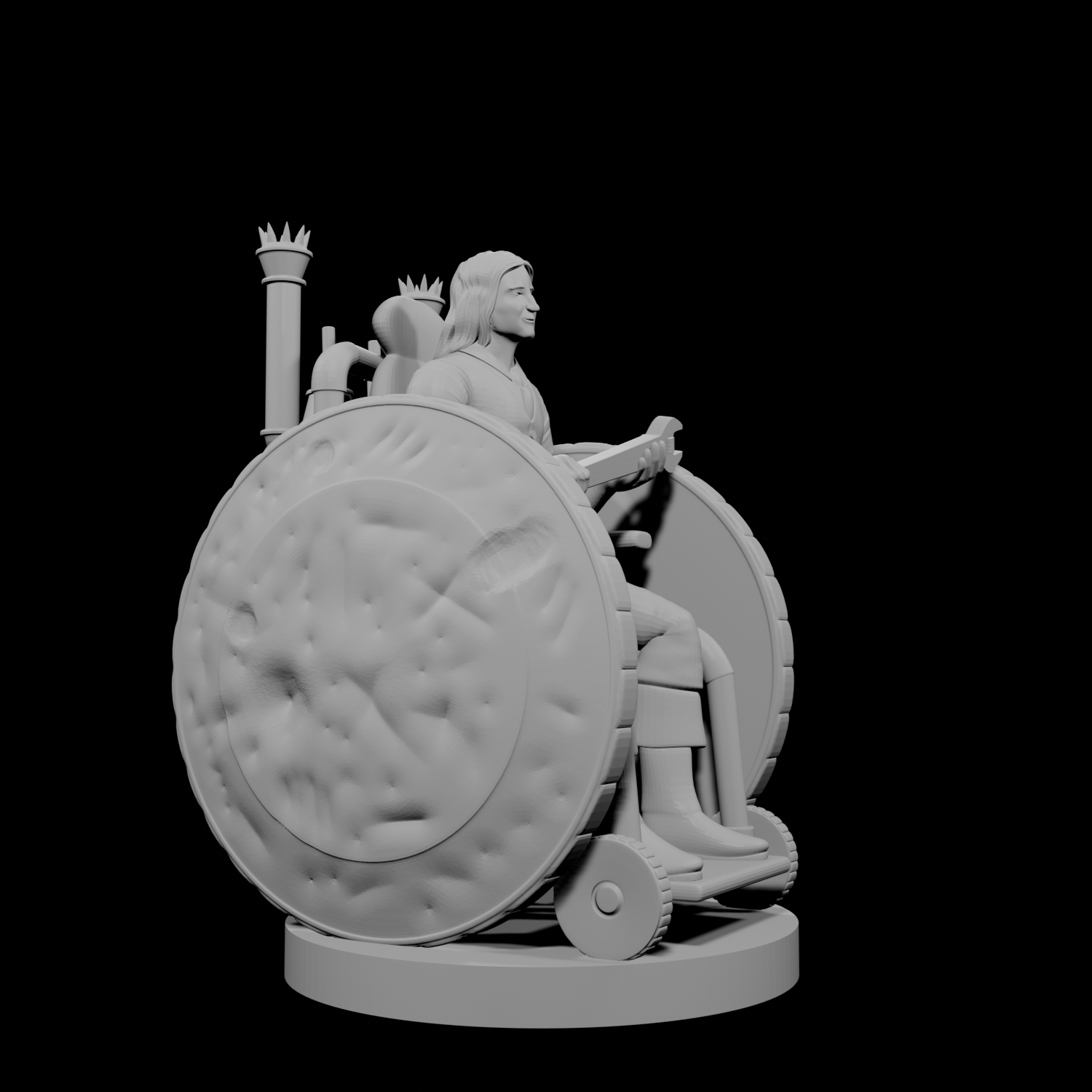 Human Male Artificer on Battle Wheelchair
