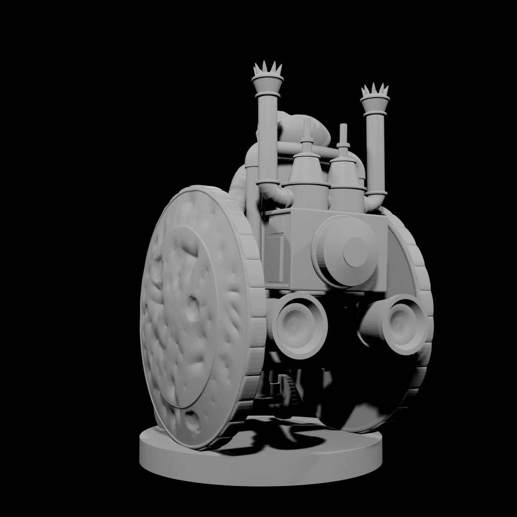 Human Male Artificer on Battle Wheelchair