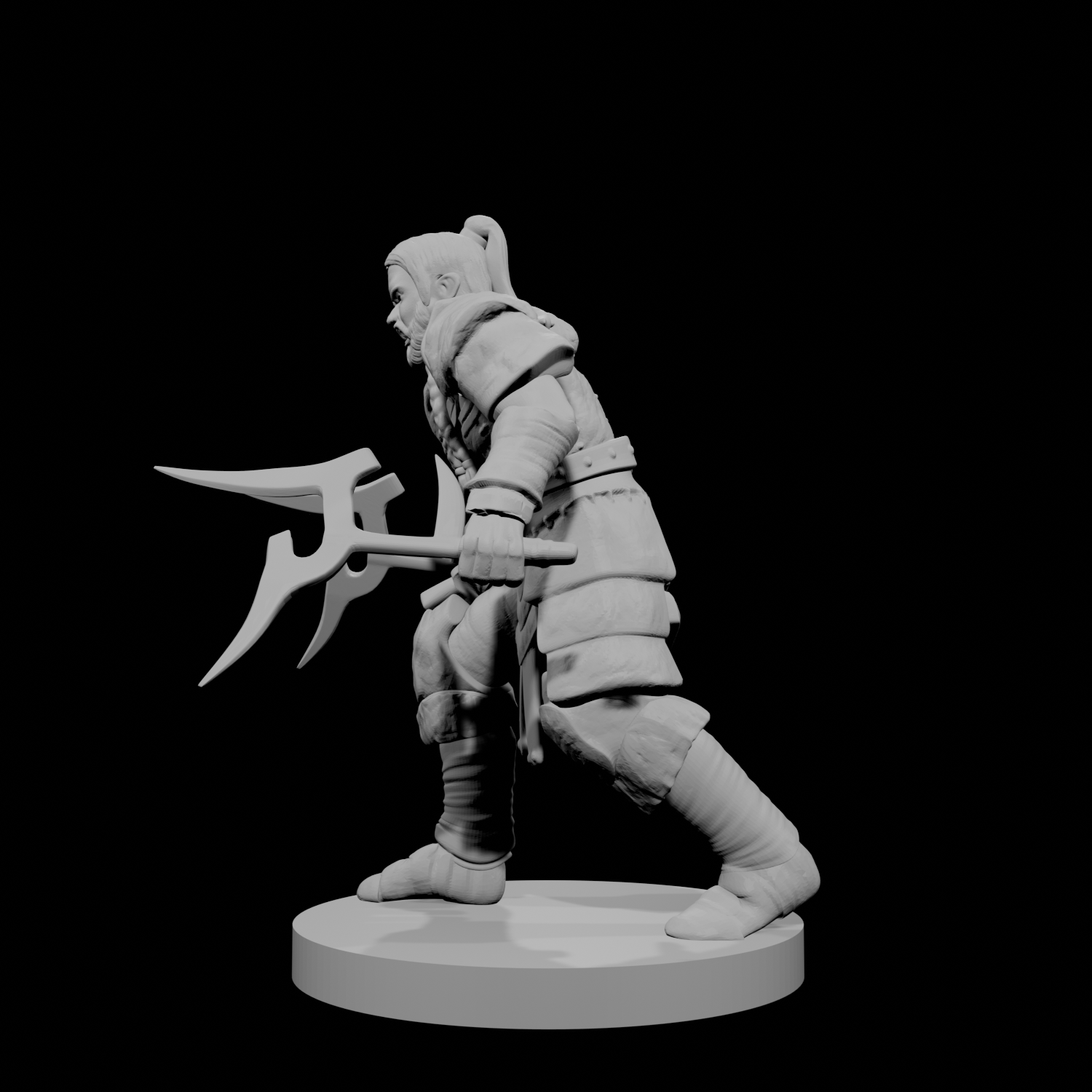 Human Male Barbarian Duel Wielding Mambele
