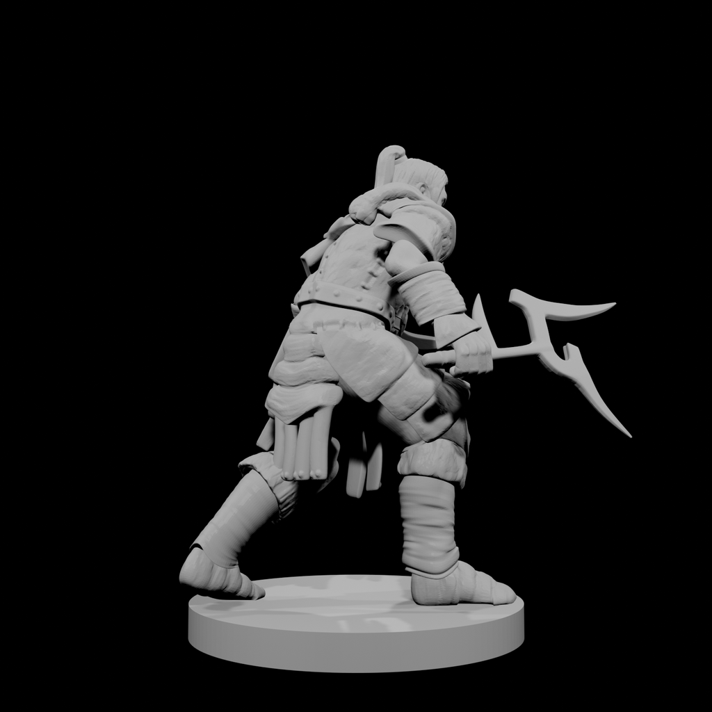 Human Male Barbarian Duel Wielding Mambele