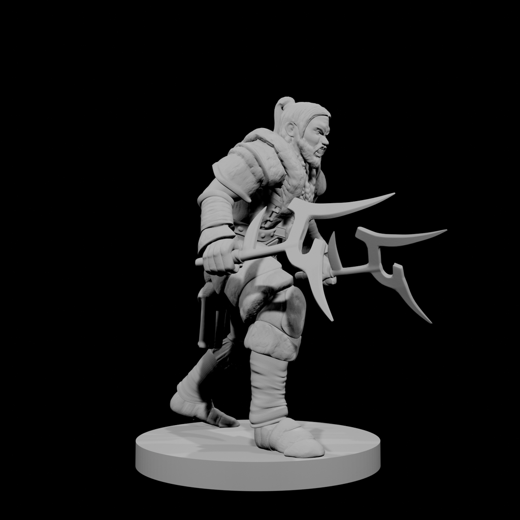 Human Male Barbarian Duel Wielding Mambele