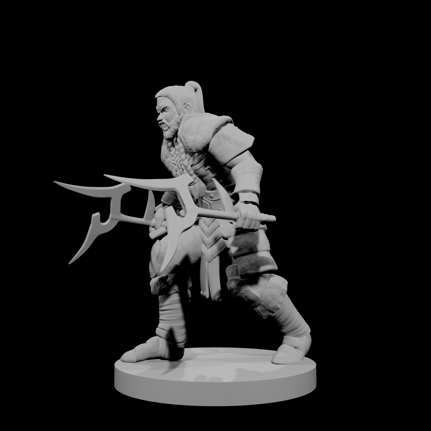 Human Male Barbarian Duel Wielding Mambele