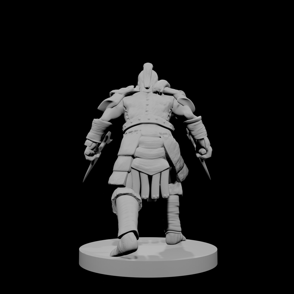Human Male Barbarian Duel Wielding Mambele