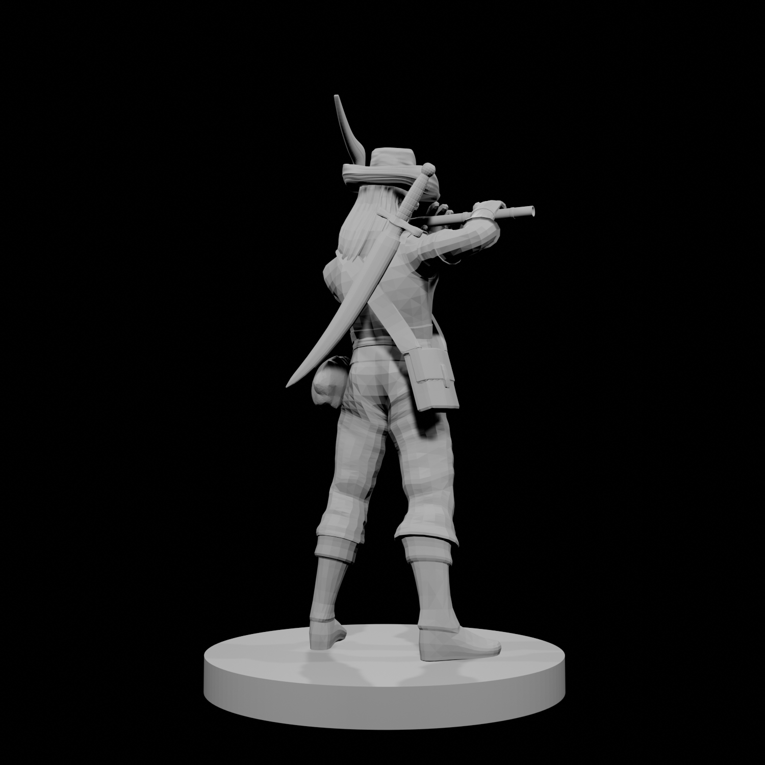 Human Male Bard with Flute