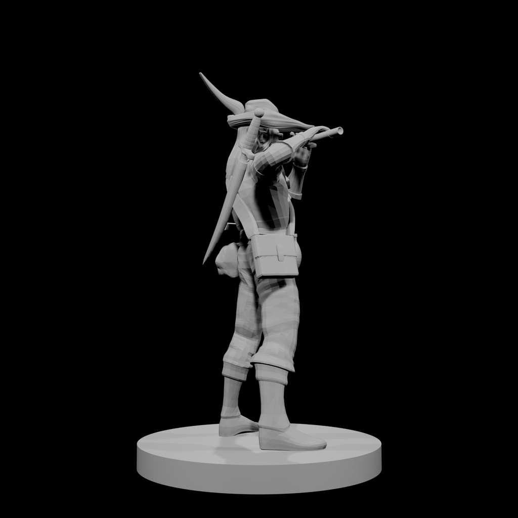 Human Male Bard with Flute