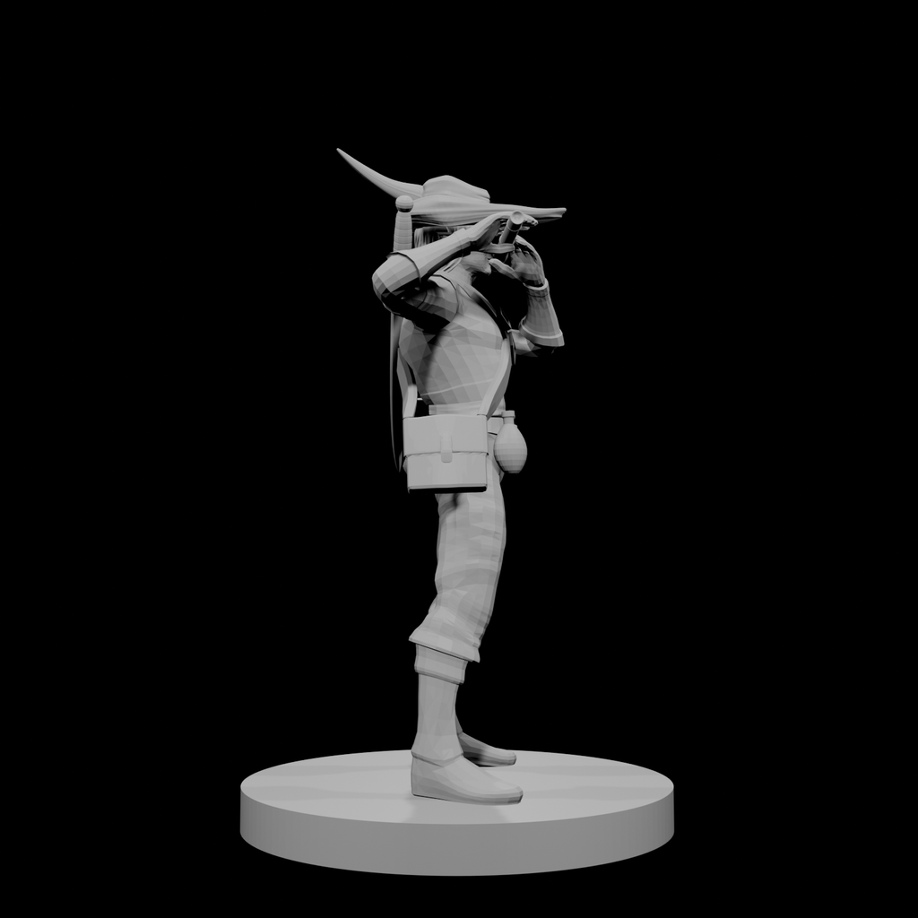 Human Male Bard with Flute