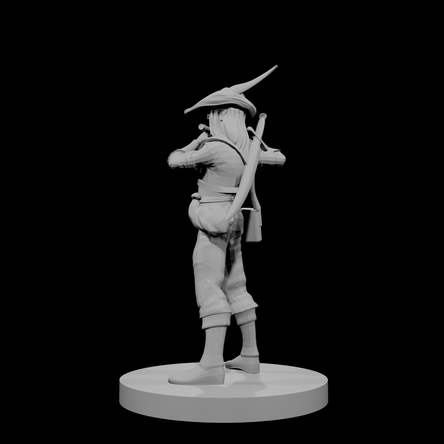 Human Male Bard with Flute