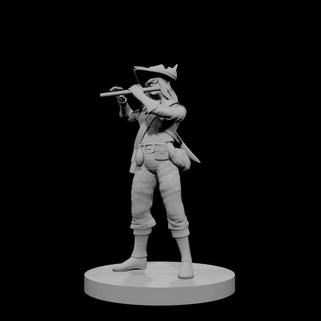 Human Male Bard with Flute