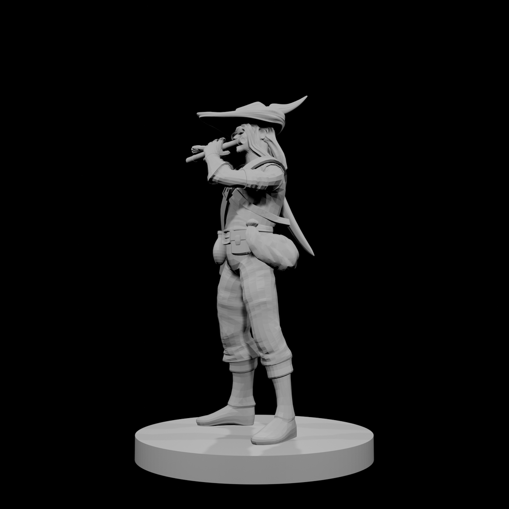 Human Male Bard with Flute