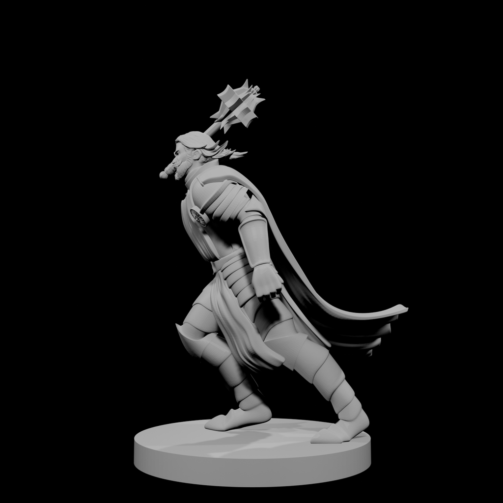 Human Male Cleric Charging