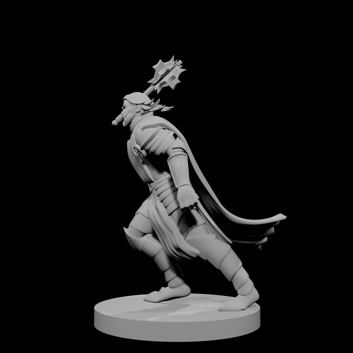 Human Male Cleric Charging