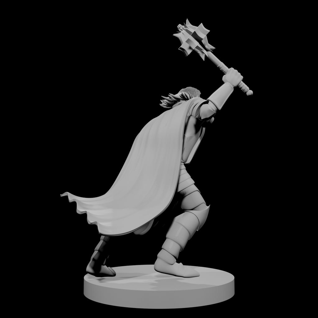 Human Male Cleric Charging