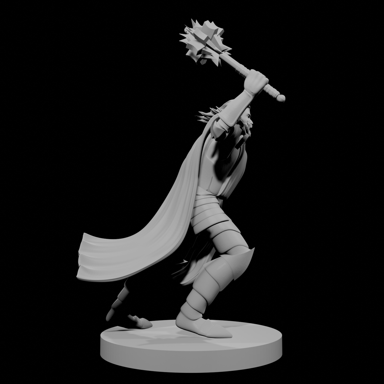 Human Male Cleric Charging