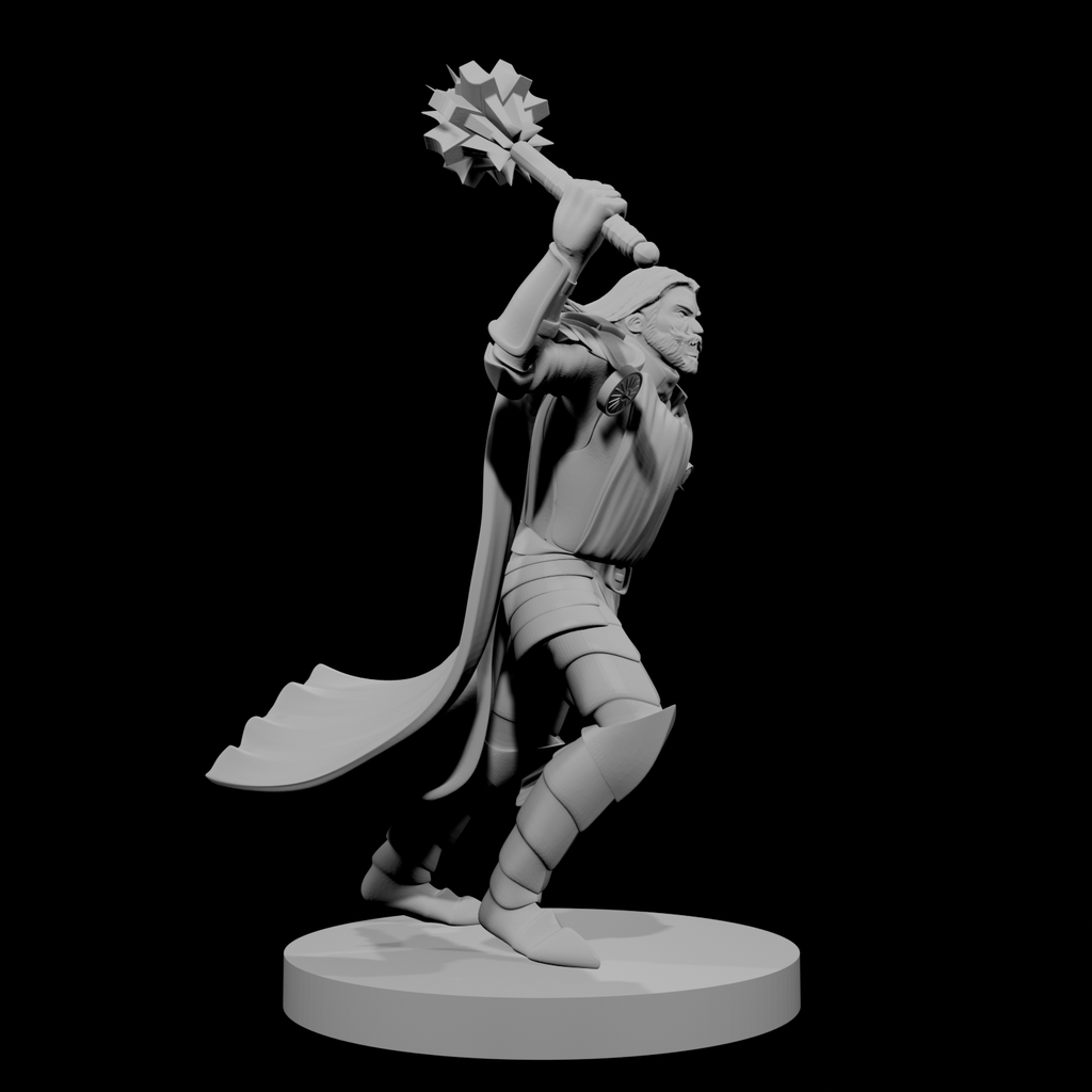 Human Male Cleric Charging