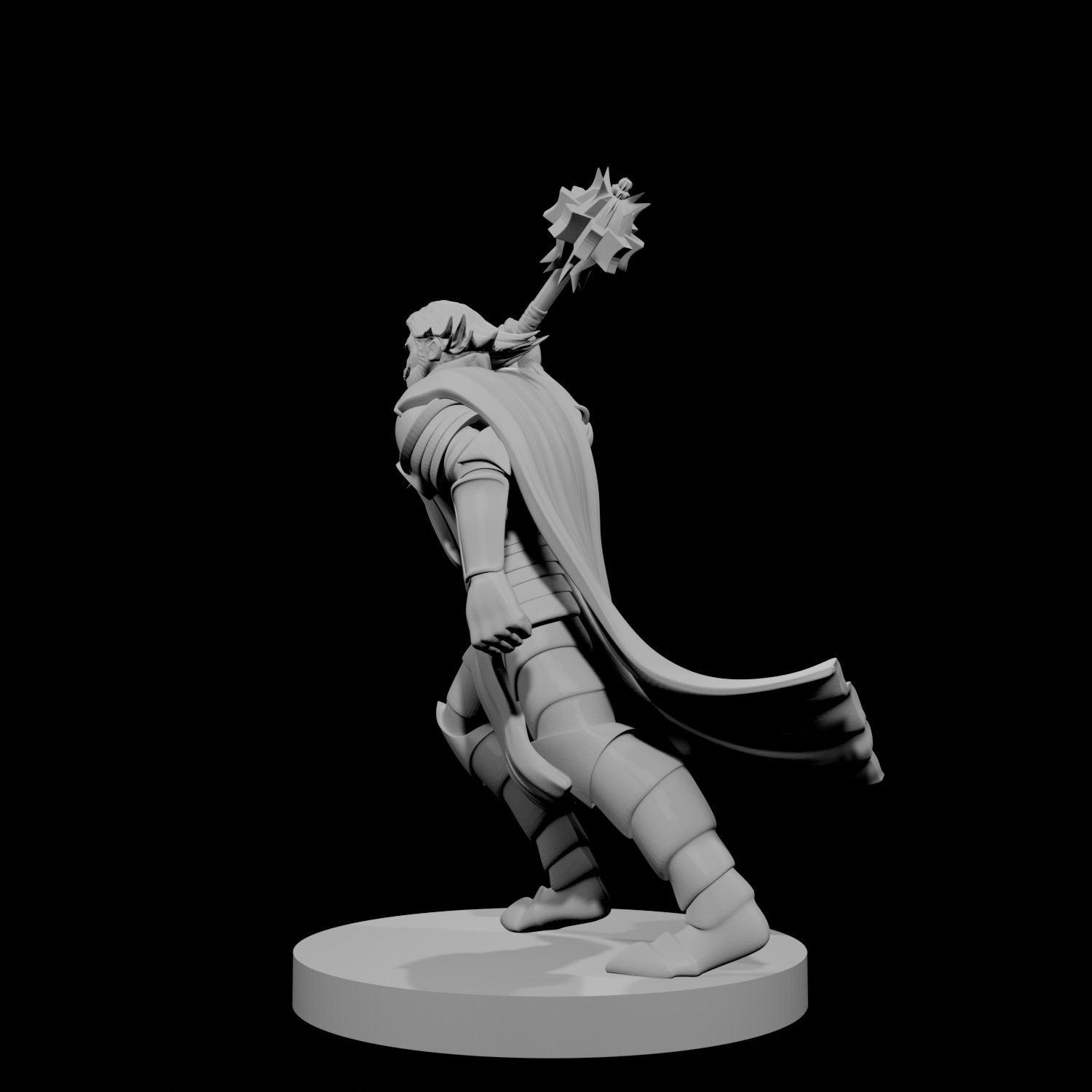 Human Male Cleric Charging