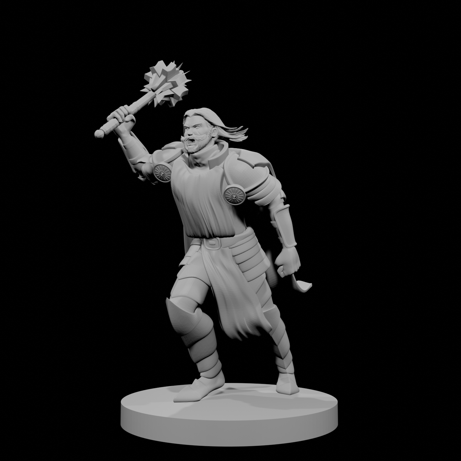 Human Male Cleric Charging