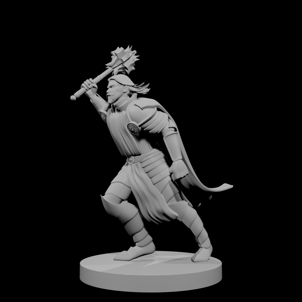 Human Male Cleric Charging