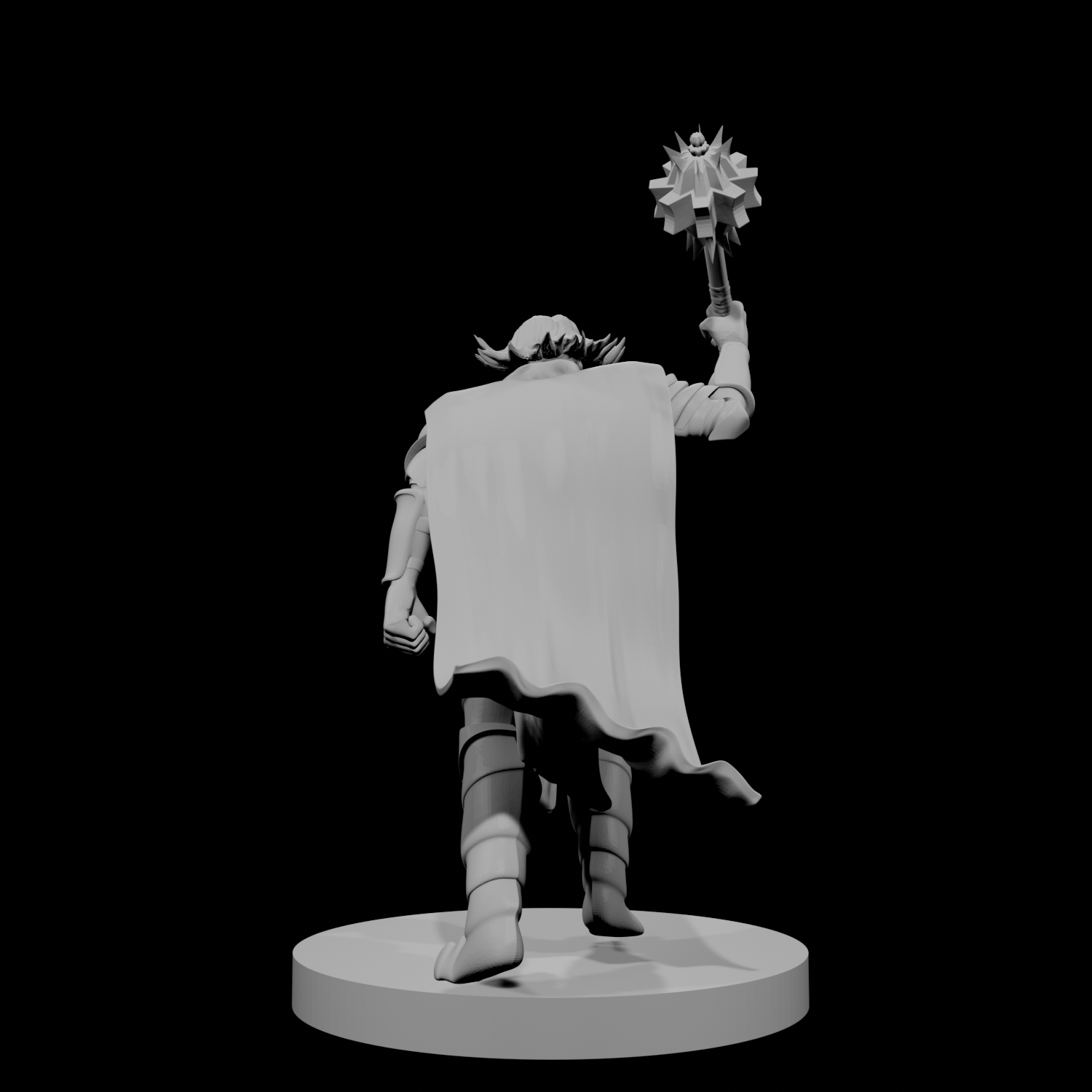 Human Male Cleric Charging