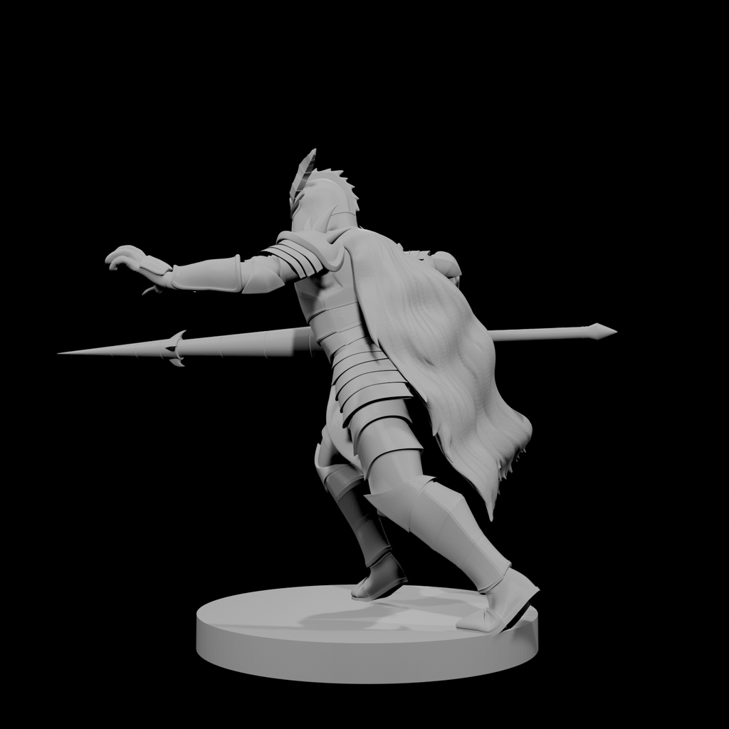 Human Male Fallen Paladin with Lance