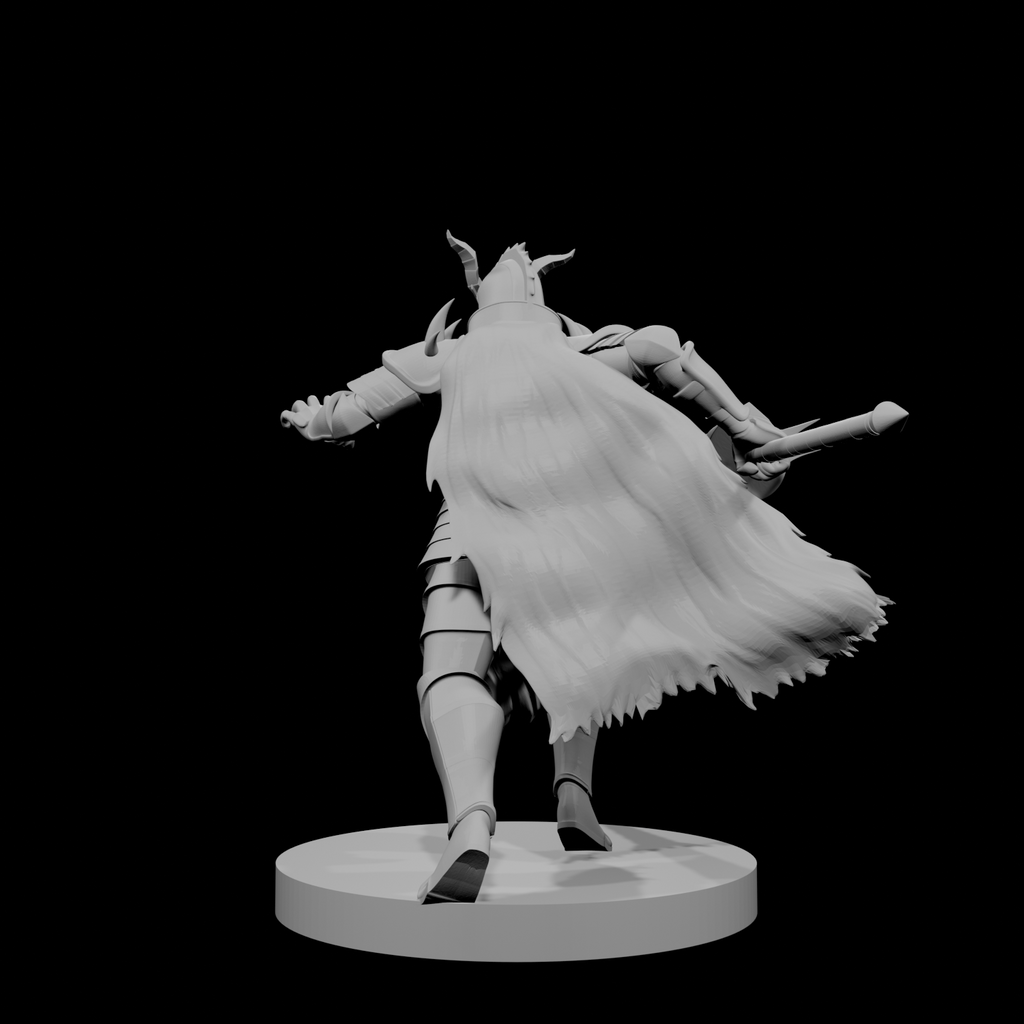 Human Male Fallen Paladin with Lance