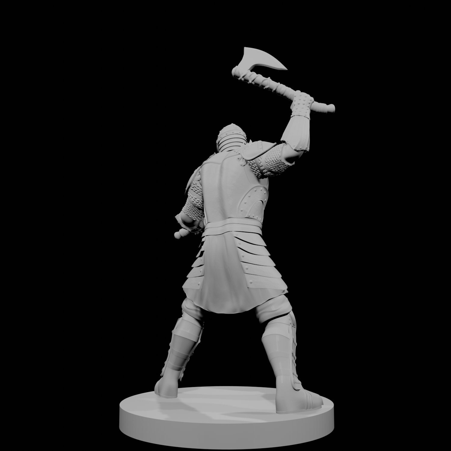 Human Male Fighter 4 Two Axes
