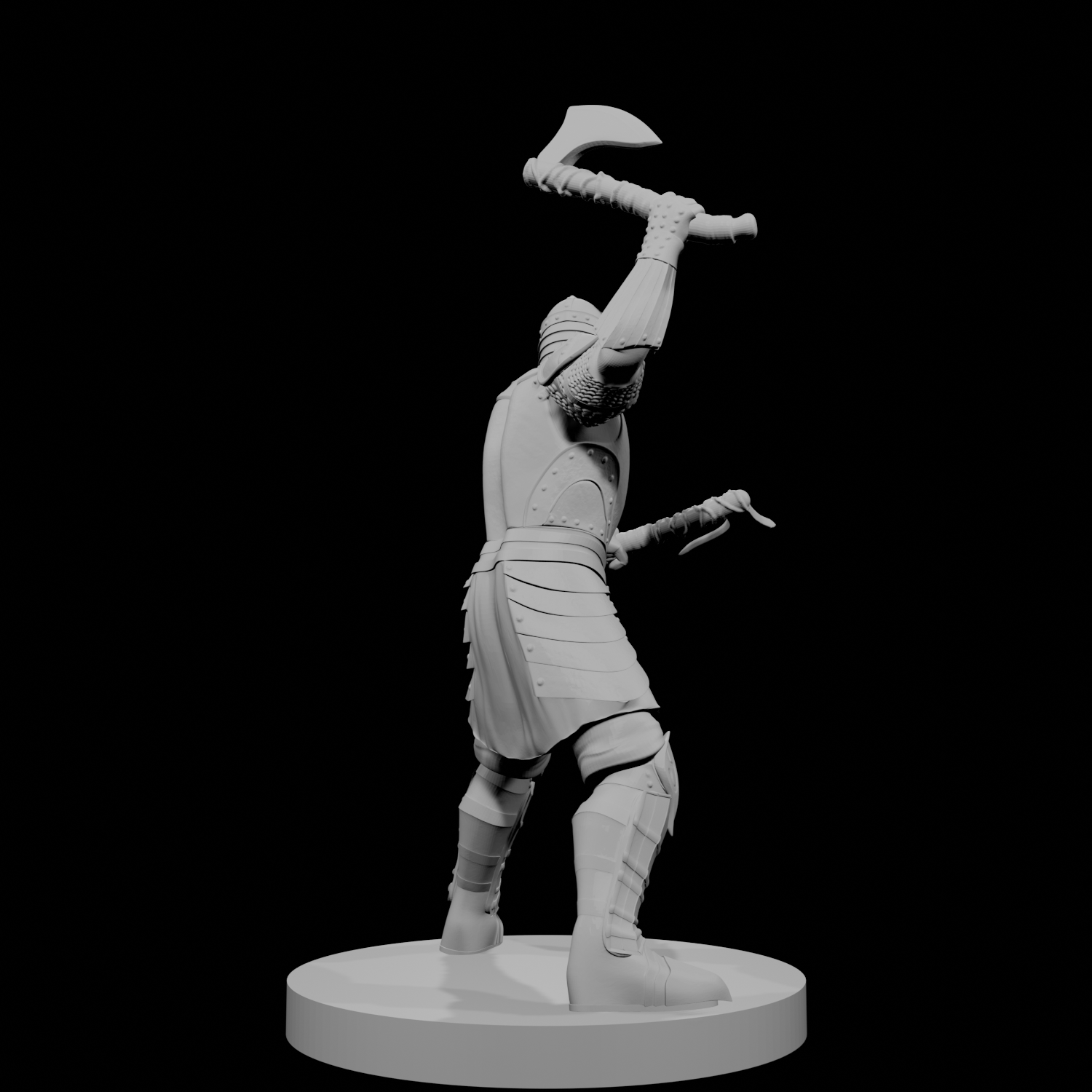 Human Male Fighter 4 Two Axes