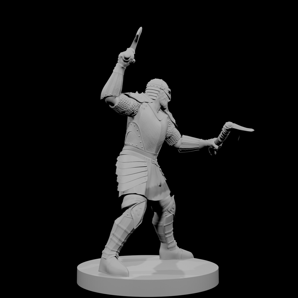 Human Male Fighter 4 Two Axes