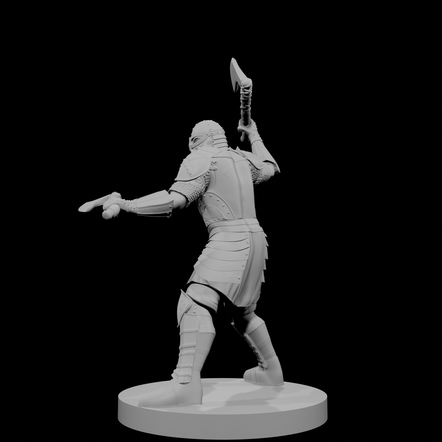 Human Male Fighter 4 Two Axes