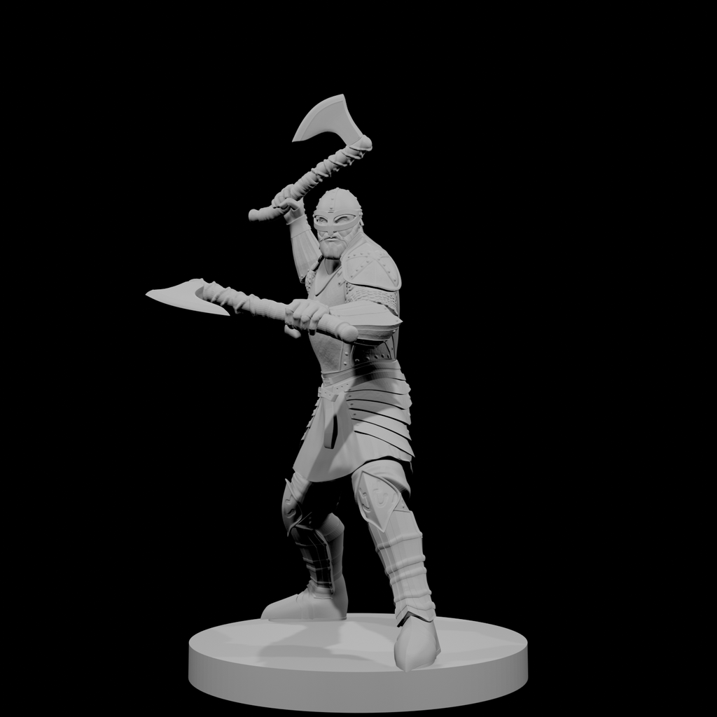 Human Male Fighter 4 Two Axes