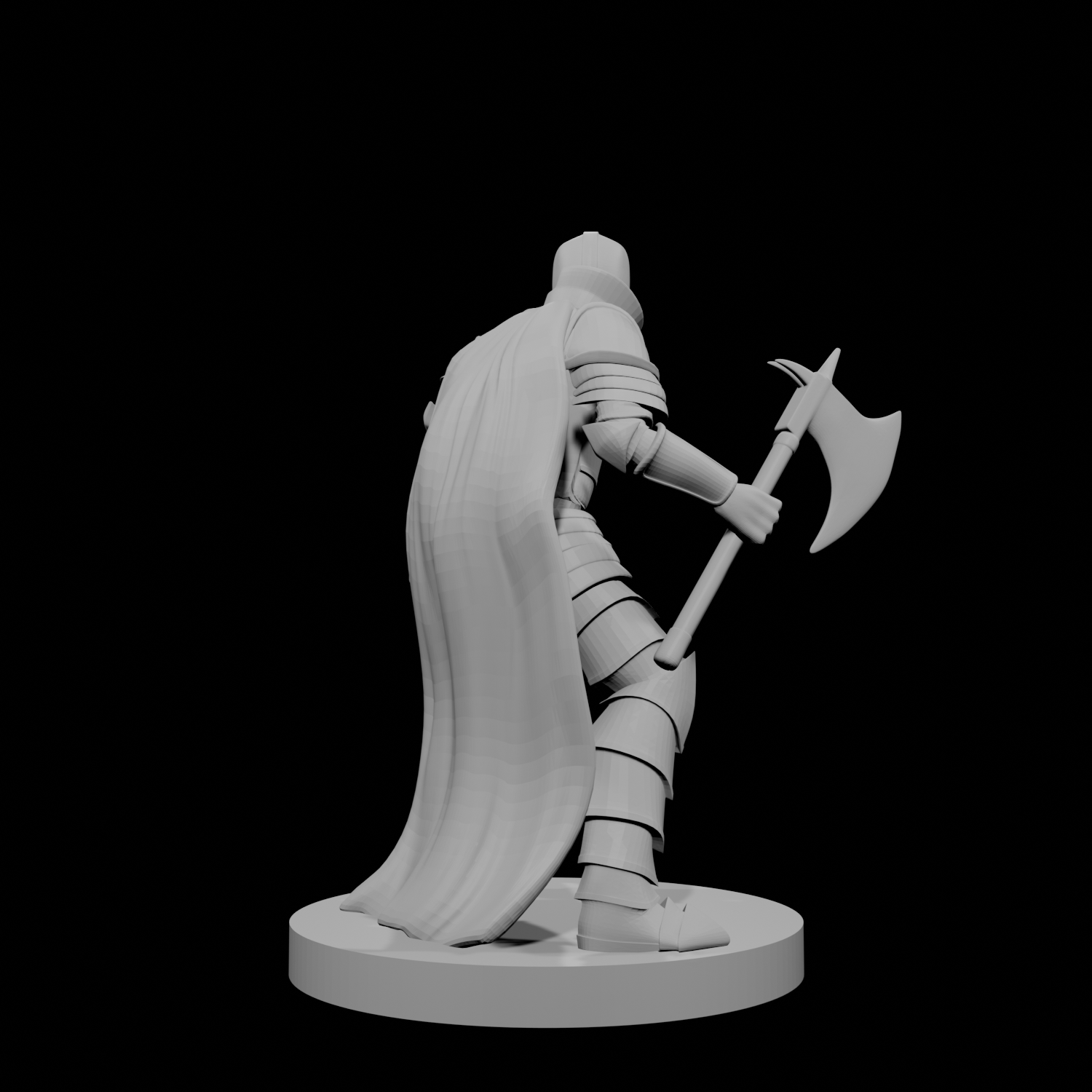 Human Male Fighter Axe and Shield