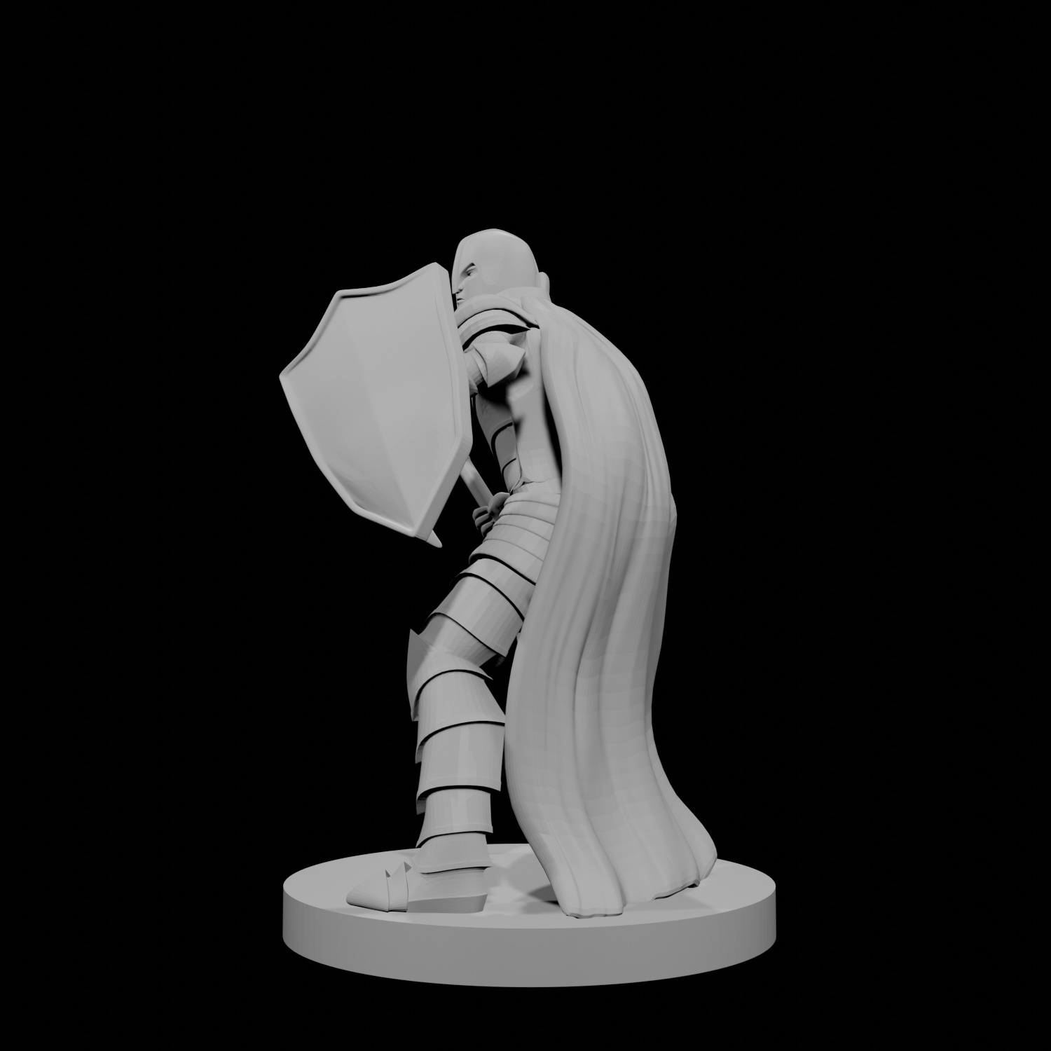 Human Male Fighter Axe and Shield
