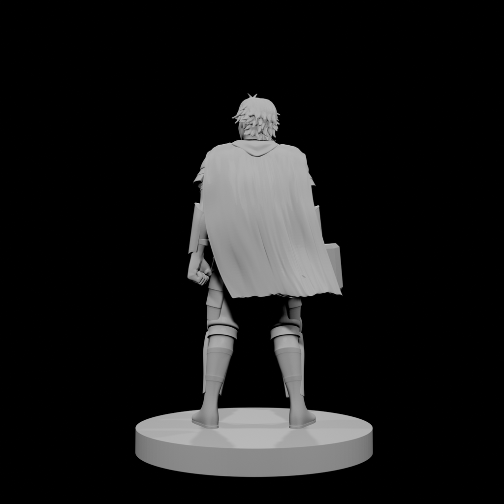 Human Male Fighter Heavy Armor & Warhammer