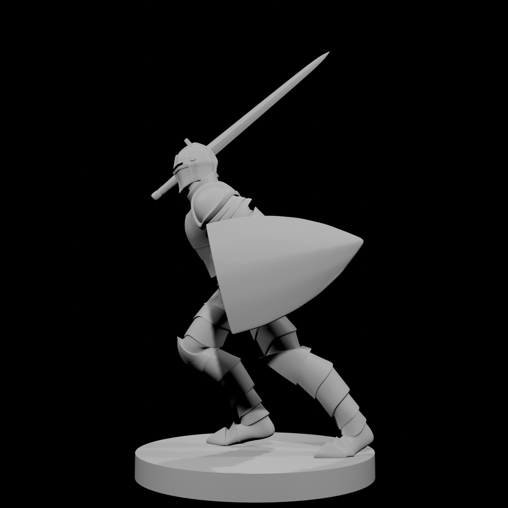 Human Male Fighter charging