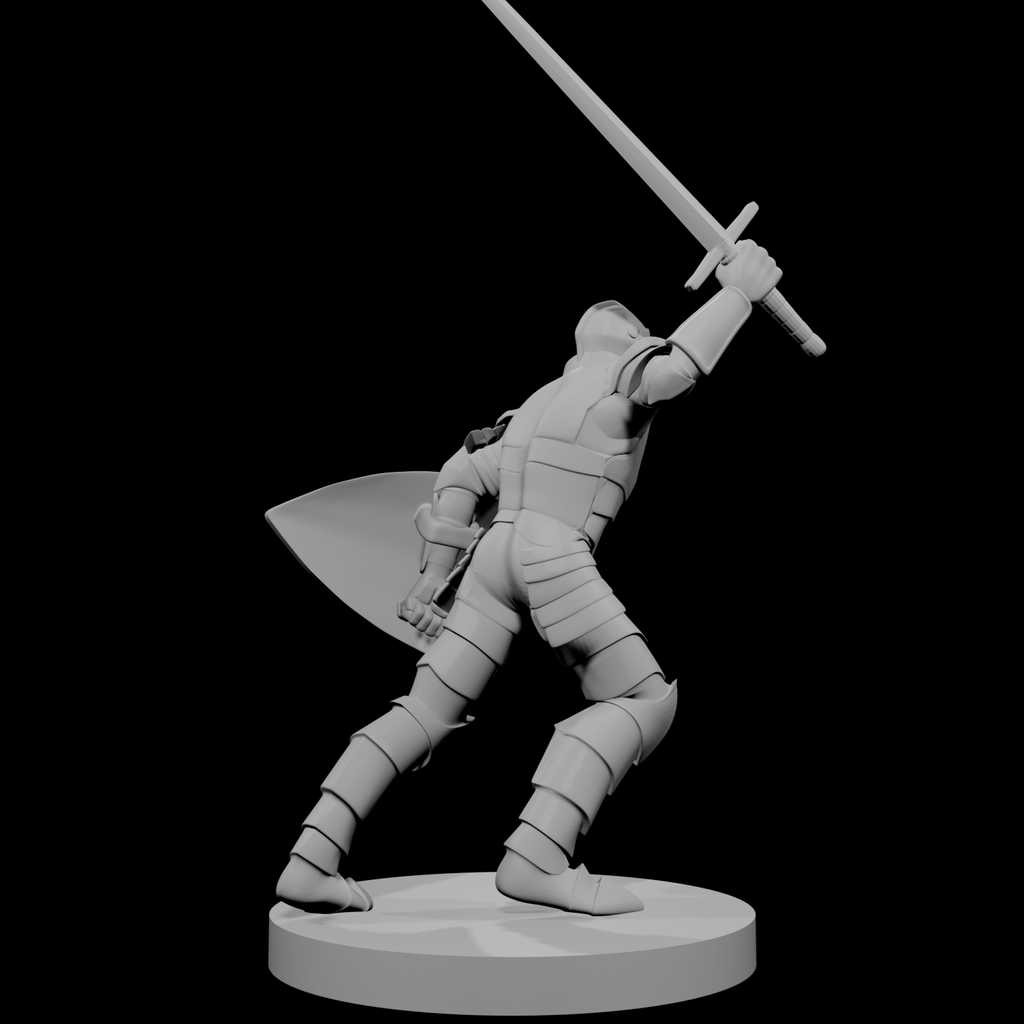 Human Male Fighter charging
