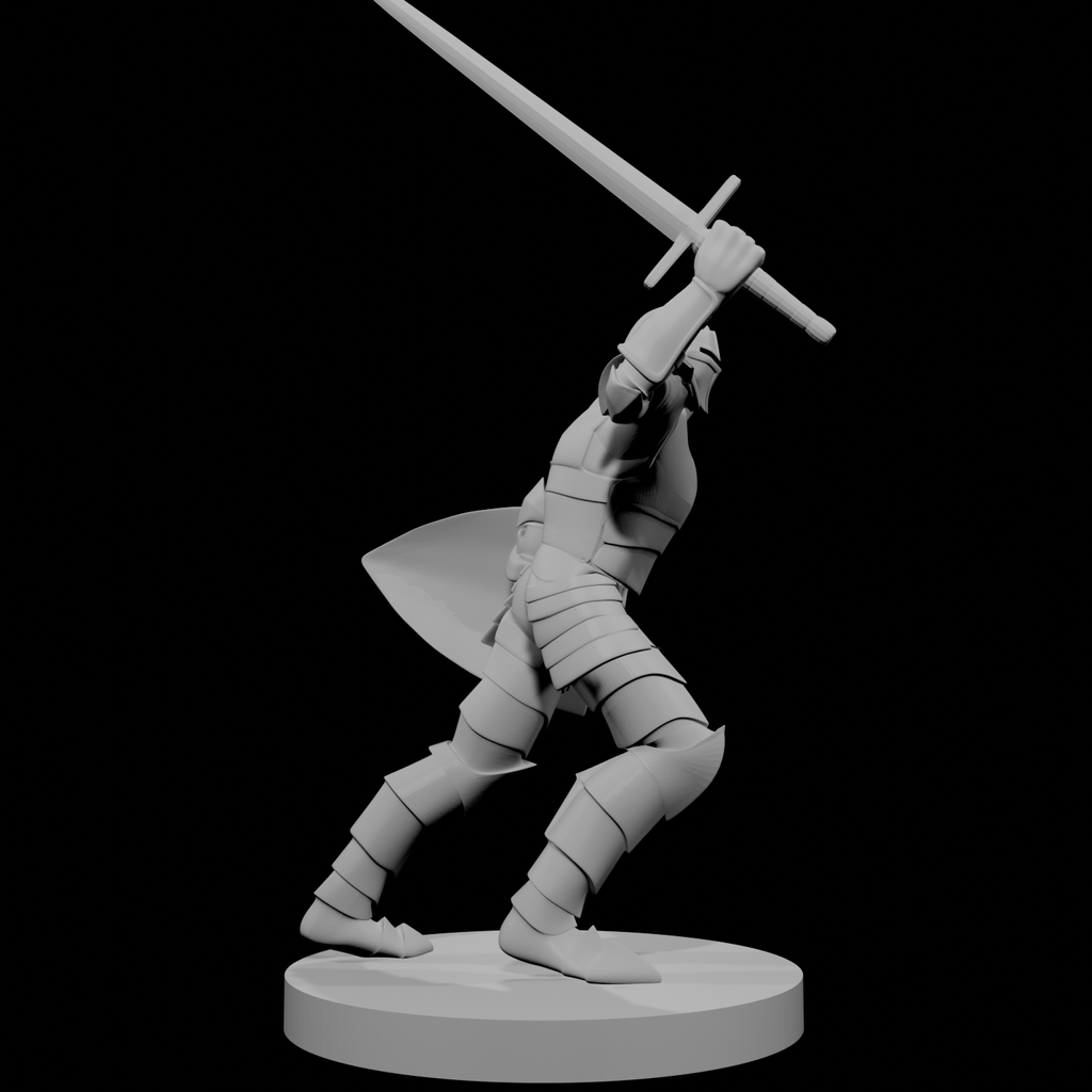 Human Male Fighter charging