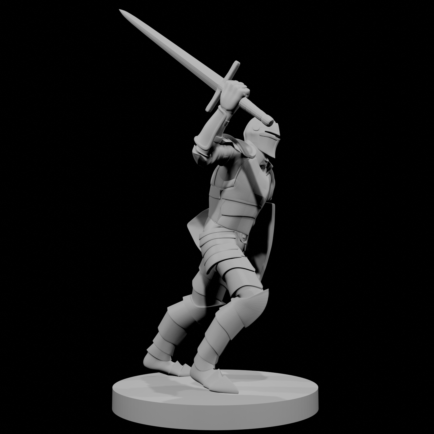 Human Male Fighter charging